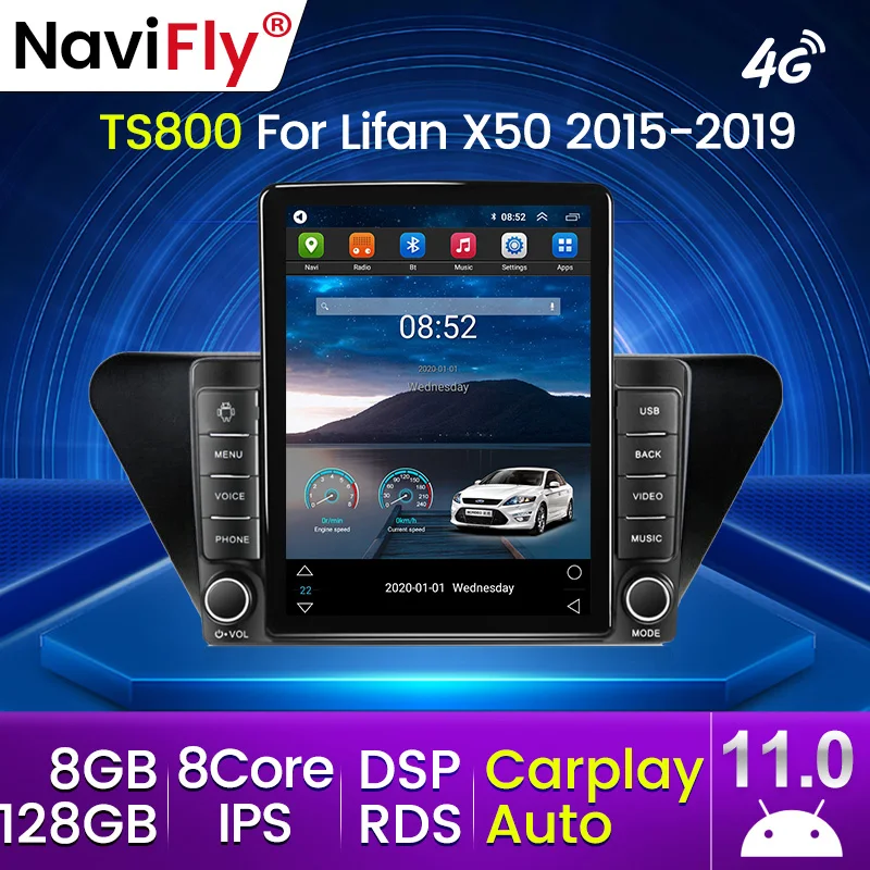 8 + 128G Android 11 GPS-навигация автомобильное радио мультимедийный плеер для Lifan X50 2015-2019