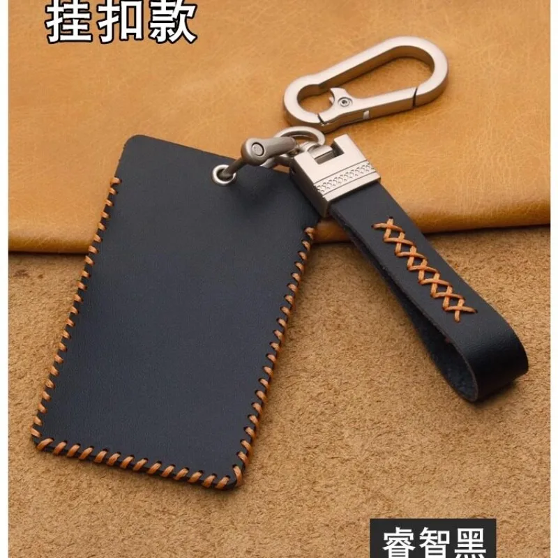 Фото Кожаный чехол-ключница с NFC для GAC Qijing GT7 GX7 2026 - Тонкий защитный кошелек-футляр с кольцом для ключей №1