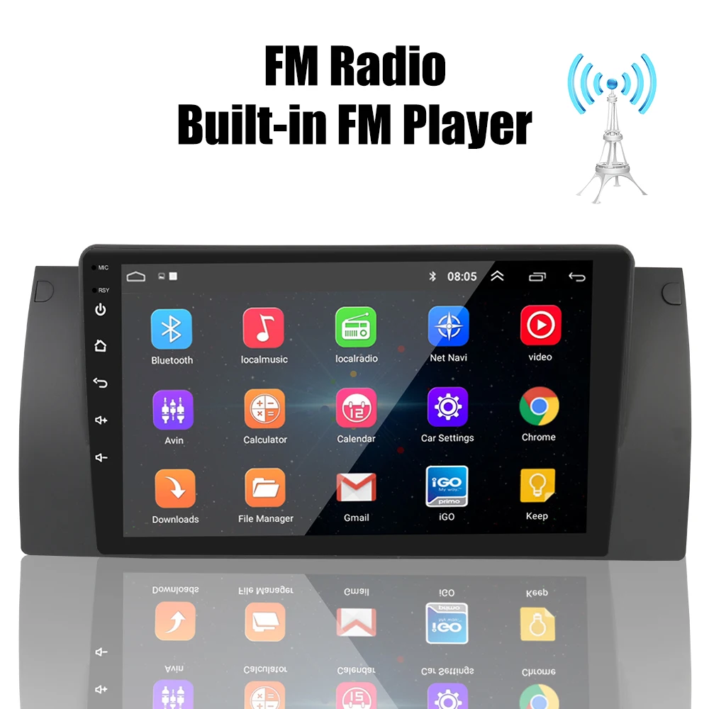 GPS Bluetooth Wi-Fi 9 дюймов Аудио Видео автомобильное радио Android 10 1 для BMW 5-серии (E39) 1995-2003