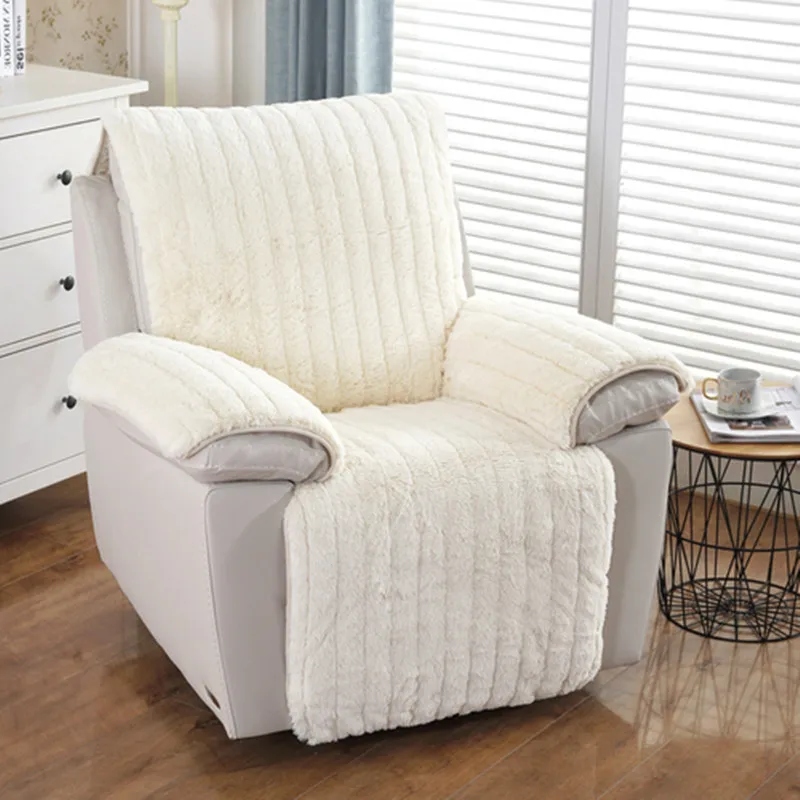 

New Plush Couch Cover Sofa Towel Covers Solid Color Soft Slipcover Seat For Living Room Bay window Pad L-shaped Sofa Decor