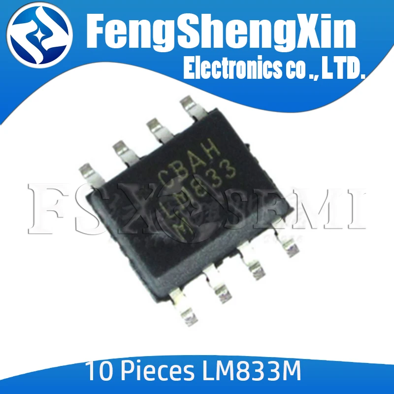

10pcs/lot New LM833 LM833M LM833MX SOP-8 Dual Audio Operational Amplifier IC