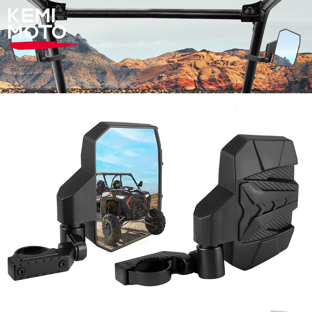 

1.6-2" UTV Side Rearview Mirror Compatible with Polaris RZR PRO XP/XP4 1000 800 for Can-am Maverick X3 for Cfmoto for Arctic Cat