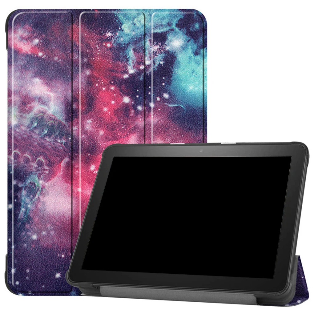 printed foldable tablet cover electronics flip protector shockproof device shell with stand office replacement for fire hd free global shipping