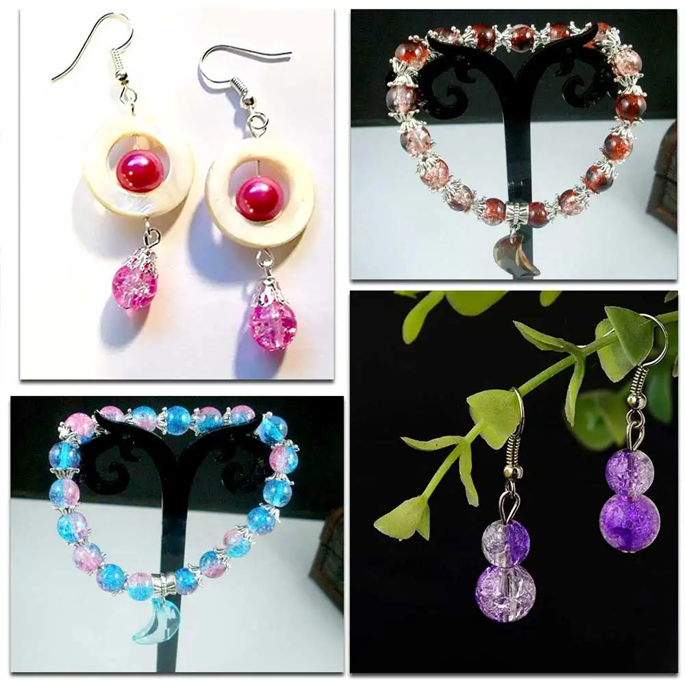 стеклянные бусины для рукоделия beads for jewelry making 100 шт. 4/6/8/10 мм двухцветные
