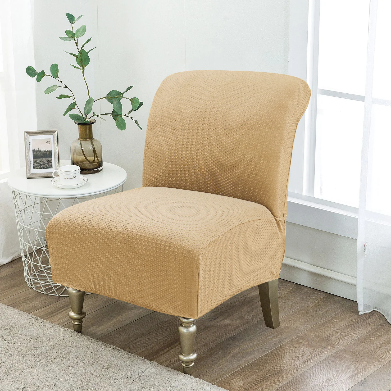 

All Cover Short Back Slipcover Bar Chair Cover Seat Cover Accent Chair Covers Short Back Chair Covers Fashion Arm Chair Cover