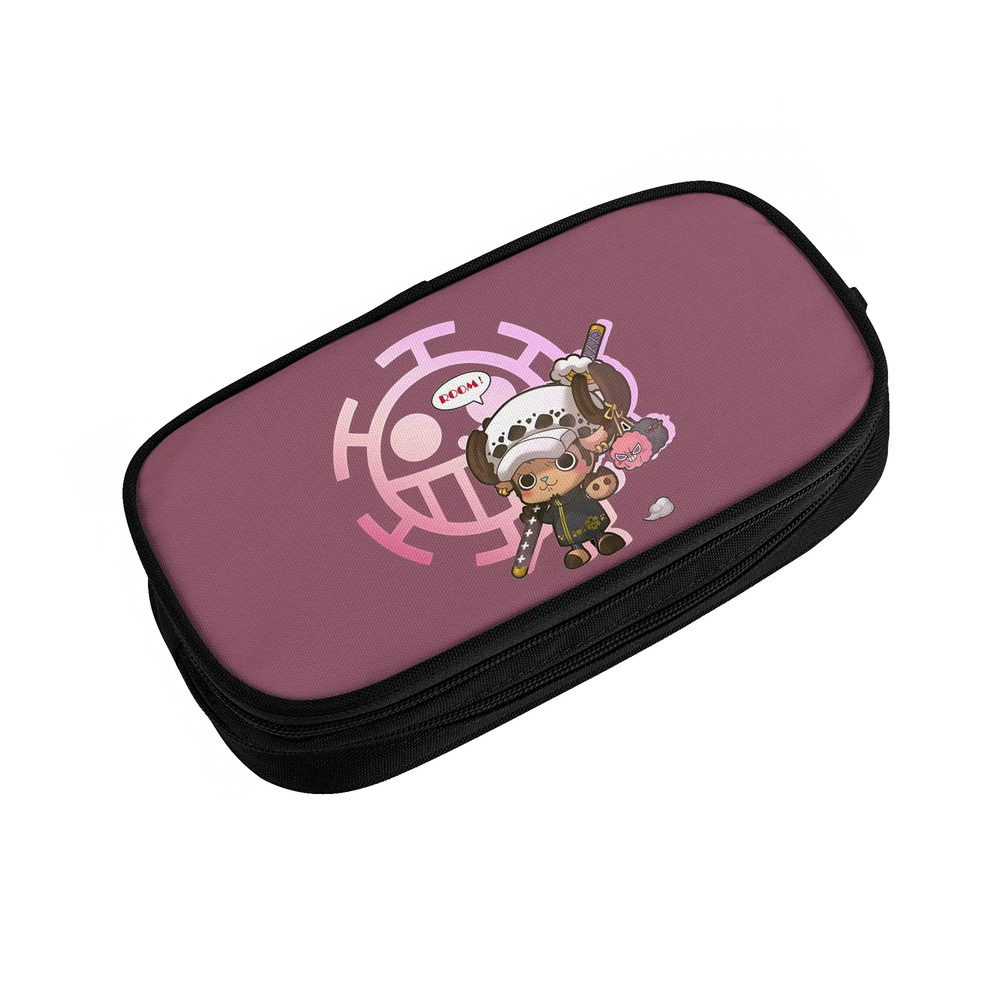 Фото Милый пенал-косметичка Kawaii One Piece Tony Chopper для мальчиков и девочек, большой, с мультяшным оленем, приключенческий, комиксный, для школьных принадлежностей №1