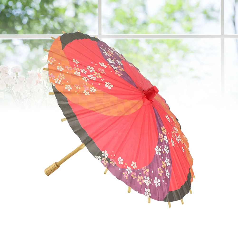 

Japanese Style Paper Umbrella Mini Decorative Umbrella Dancing Prop Wedding Party Decor (Random Color)