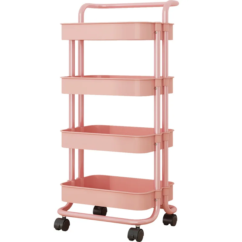 

2023 Year AOLIVIYA Trolley Storage Rack Floor Kitchen Bathroom Mobile Snack Toilet Multi-storey Bedroom Snack Fruit Storage Rack