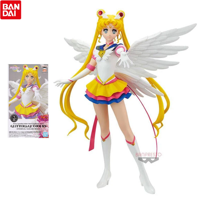 

Bandai Sailor Moon Figure Banpresto Glitter Glamours Sailor Moon Anime Figure Genuine Model Action Toy Figure Toys for Children