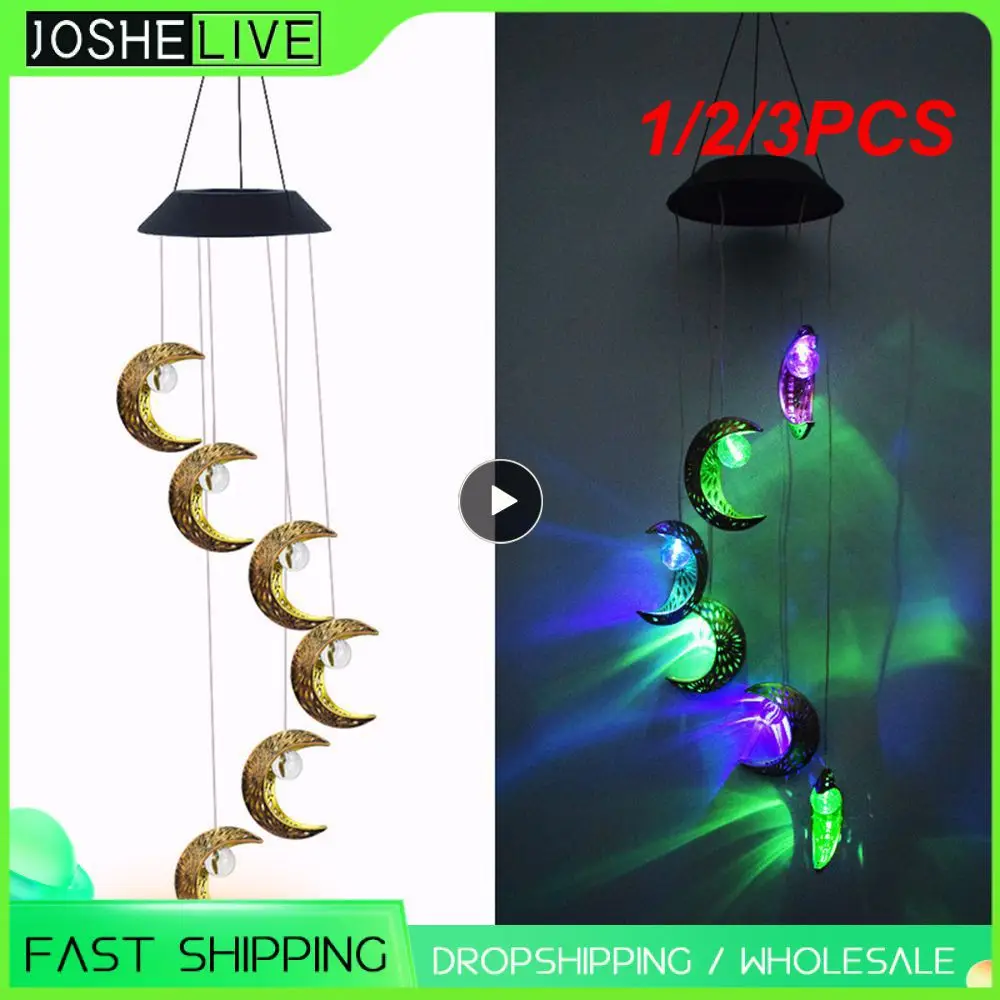 

1/2/3 шт., водонепроницаемые подвесные колокольчики на солнечной батарее