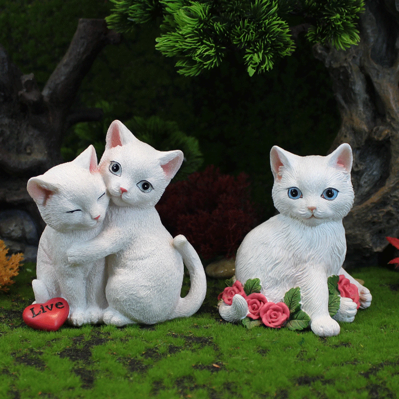 

Cat Garden Statue Decorative Decoration Resin Creativity Simulation Cute Kitten Ornaments Gift For Any Occasion Crafts