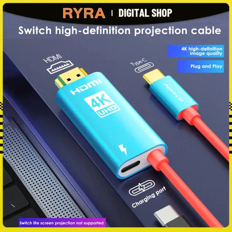 

Кабель-переключатель RYRA USB C HDMI Тип C к HDMI 4K кабель для ТВ конвертер с зарядным портом проекционный кабель USB C к HDMI адаптер