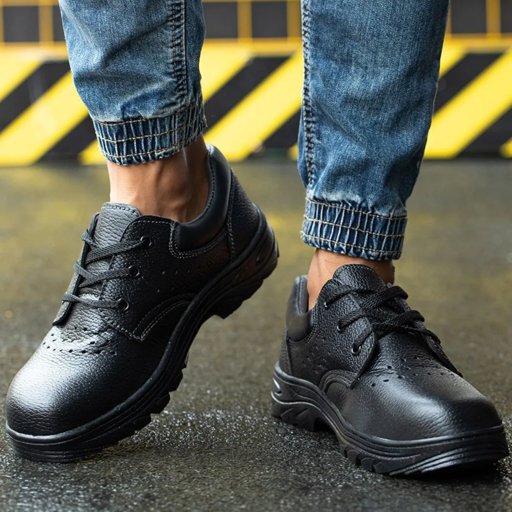 

Мужские Женские полуботинки, антипроколы, всесезонные рабочие ботинки со стальными вставками, нескользящая легкая Рабочая обувь