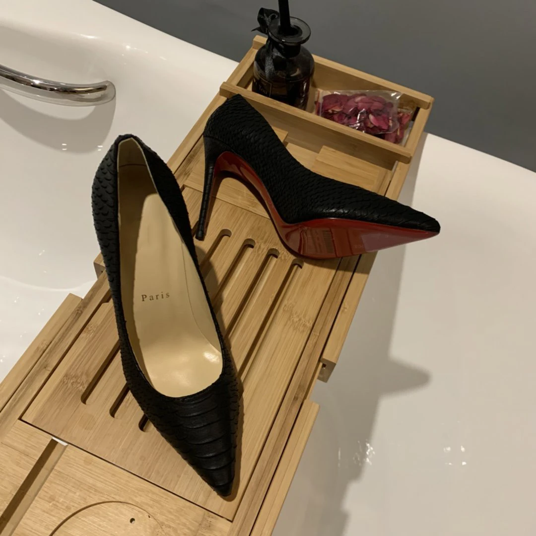 

Top Quality Womens High Heels Luxury Fashion Ladies Crystal Glisten Red Sole Shoes Classic Retro Designer 0-12cm High Heel 1504