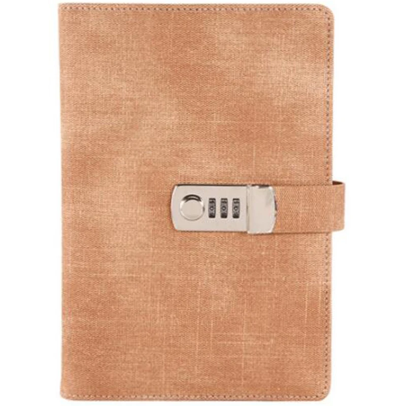 

A5 Cute Locked Password Leather Notepad Agenda Book Notebook Notebook School Stationery