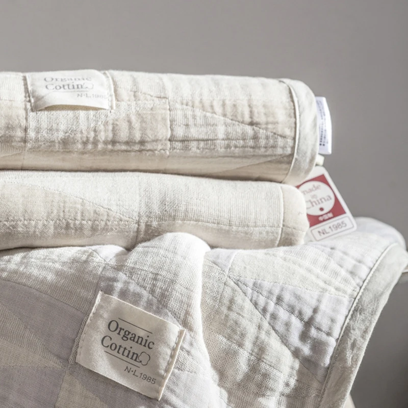 Edredón de algodón de estilo japonés para sofá cama, cobertor decorativo para el hogar, toalla transpirable, de verano