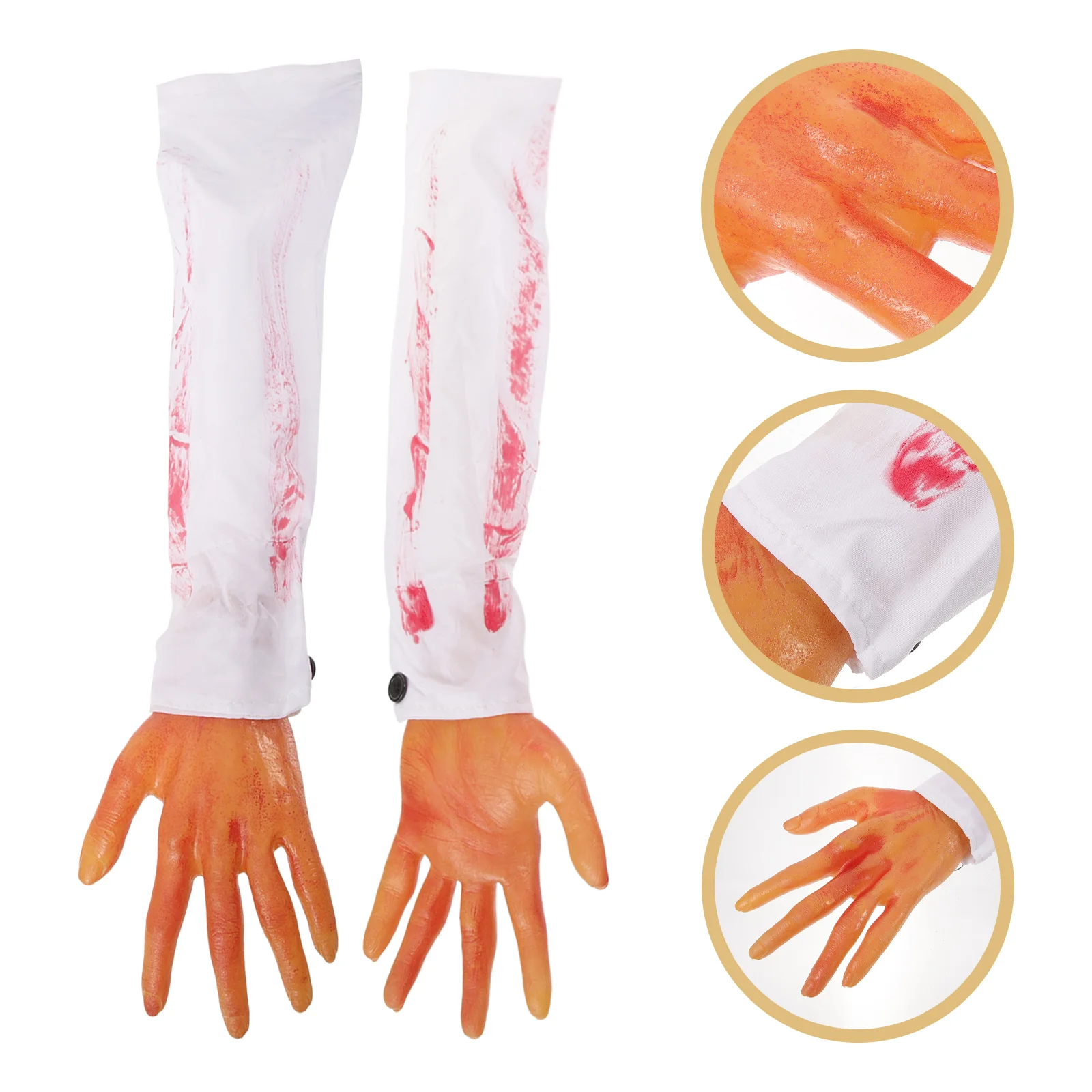 

2 Pcs Fake Arm Blood Hands Faux Toys Simulation Arms Halloween Performance Props