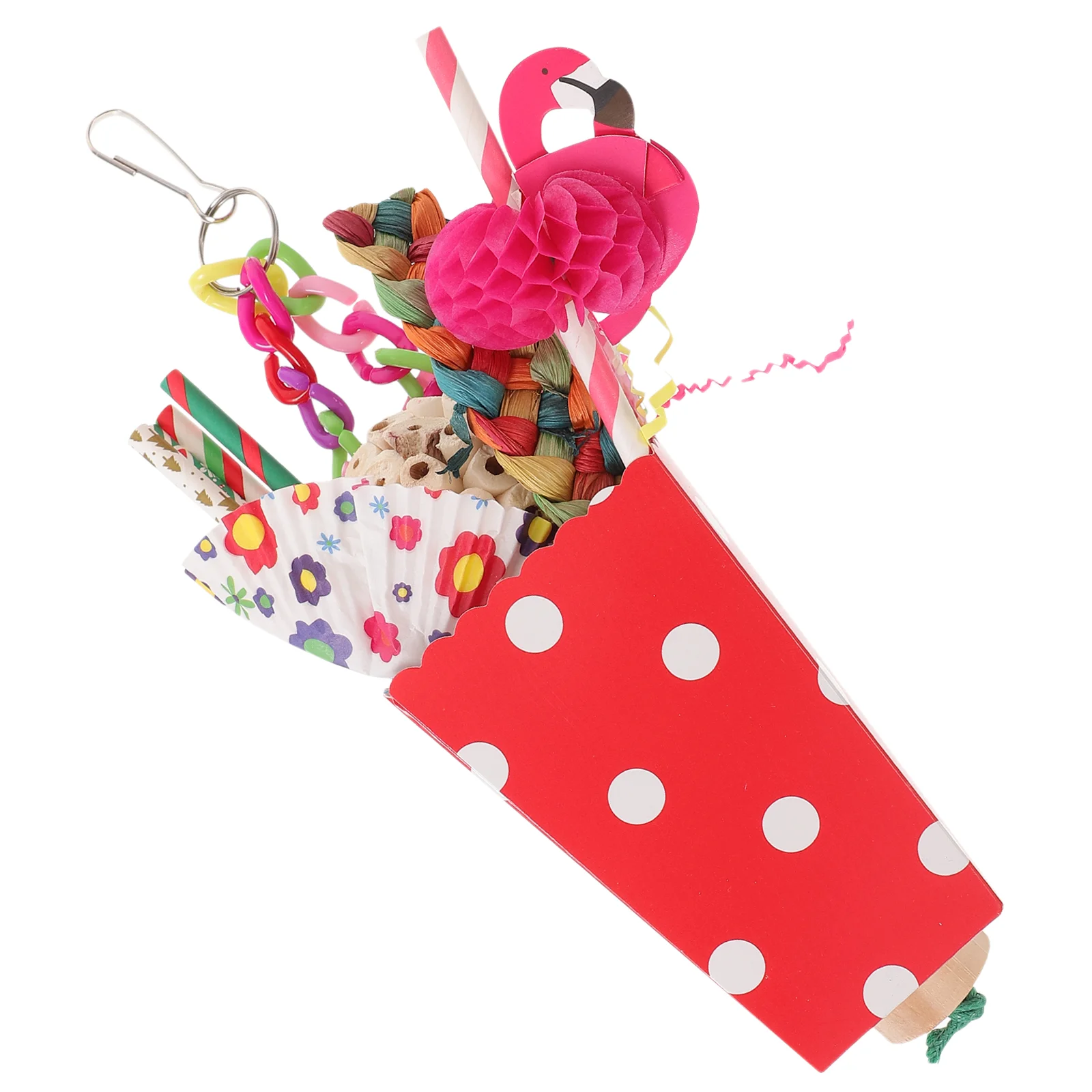 

Bird Parrots Chewing Hanging Toys Foraging Cage Shredding Train Cockatiel The Swing