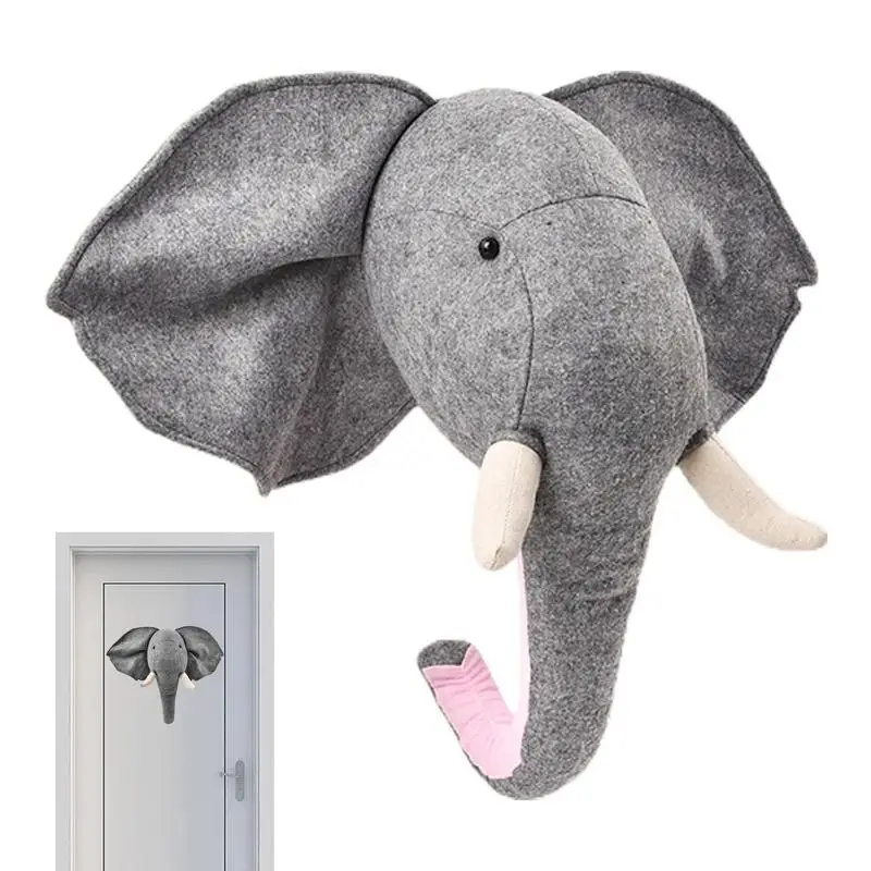 

Слон 3D голова животного настенное крепление детские мягкие игрушки для детской комнаты настенное украшение для дома аксессуары подарки на ...