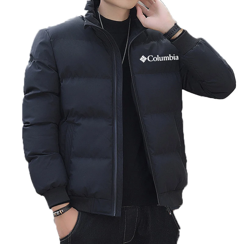 

Columbia Outdoor Men's Warm Waterproof Zipper Jacket Windproof Cotton Coat Casual Jacket Sports Warm Coat Hiking Coat
