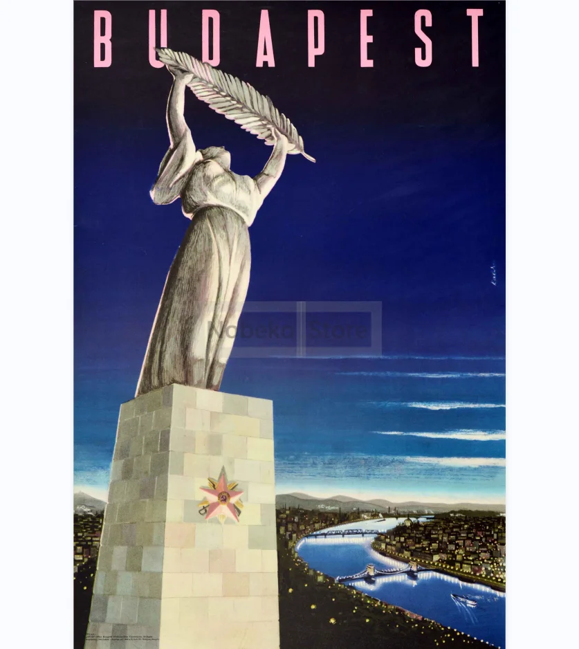 

Венгерские винтажные постеры Будапешт озеро Балатон печать на холсте