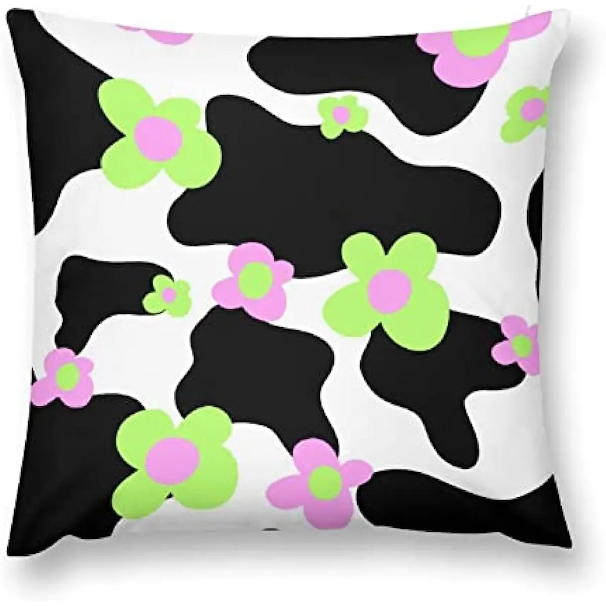 

Cute Flower Cow Print Pillowcase Aesthetic Room Decorations Pillow Cover Fashion