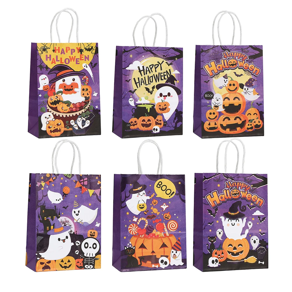 

Бумажные подарочные пакеты Хэллоуин 6 шт.