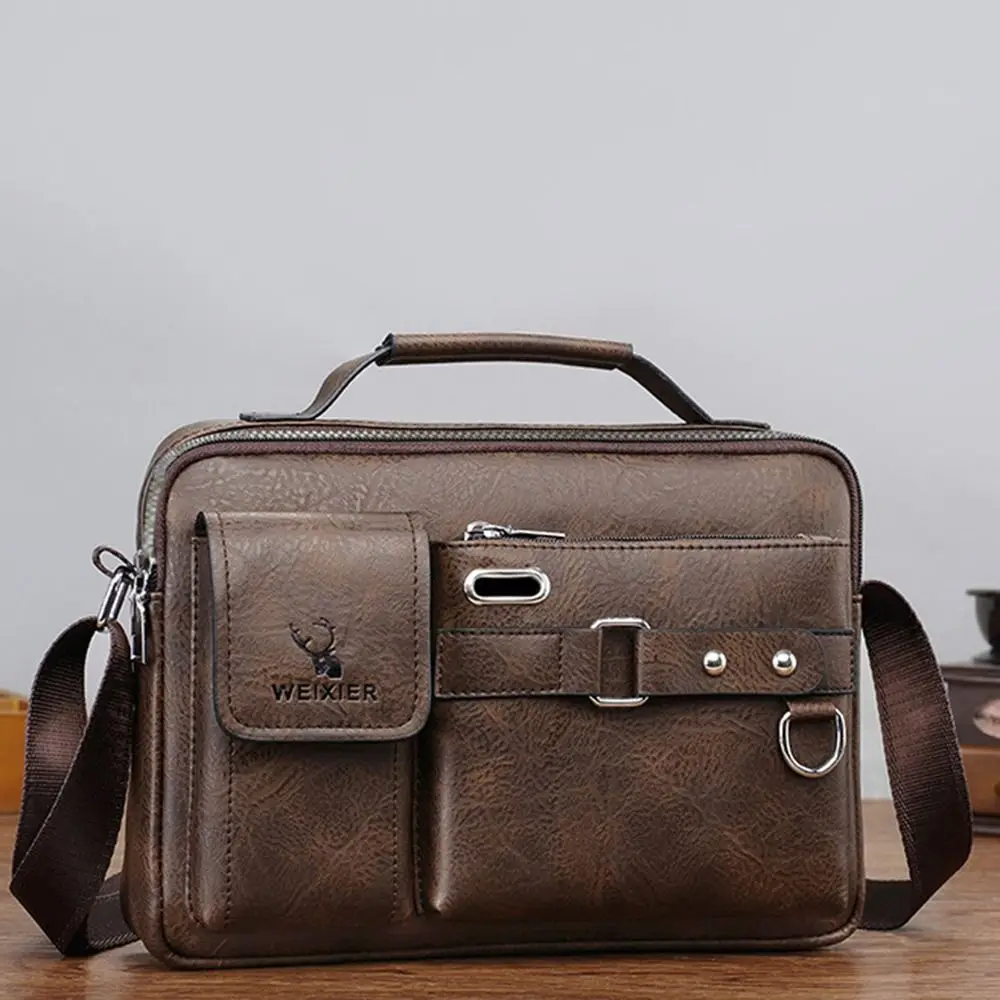 Водонепроницаемая мужская сумка через плечо с узором личи износостойкие сумки