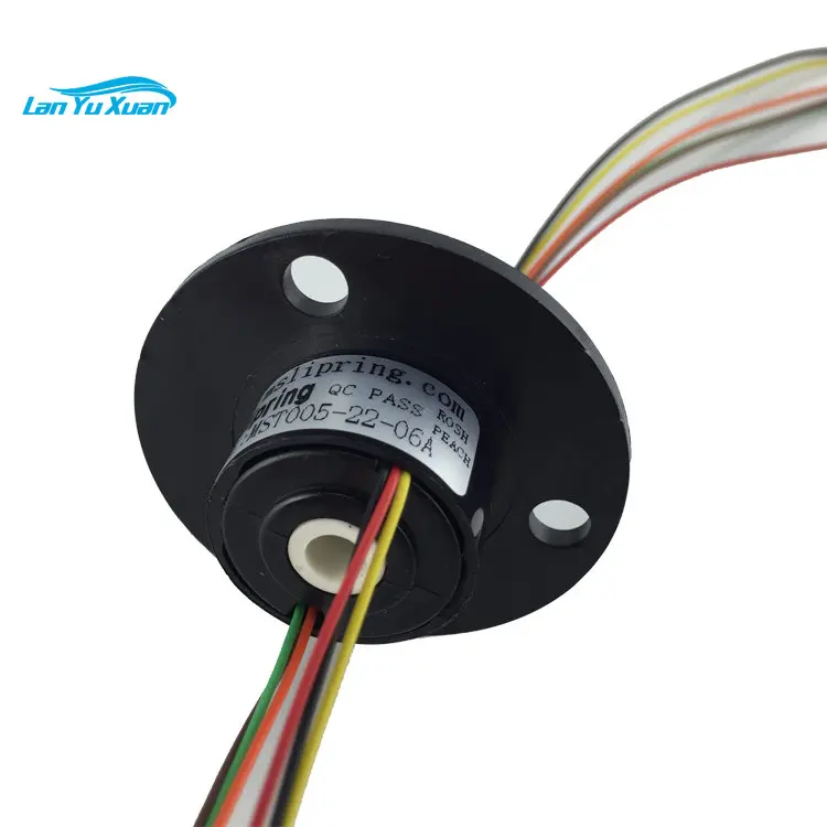 

Through hole conductive slip ring aperture 5mm 2-12 ways 2A hollow shaft collector ring Ferris wheel rotary connector
