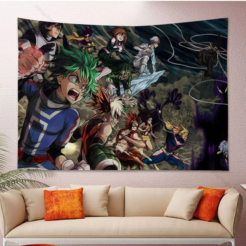 Японское аниме мультфильм моя геройская Академия DIY настенный гобелен настенное