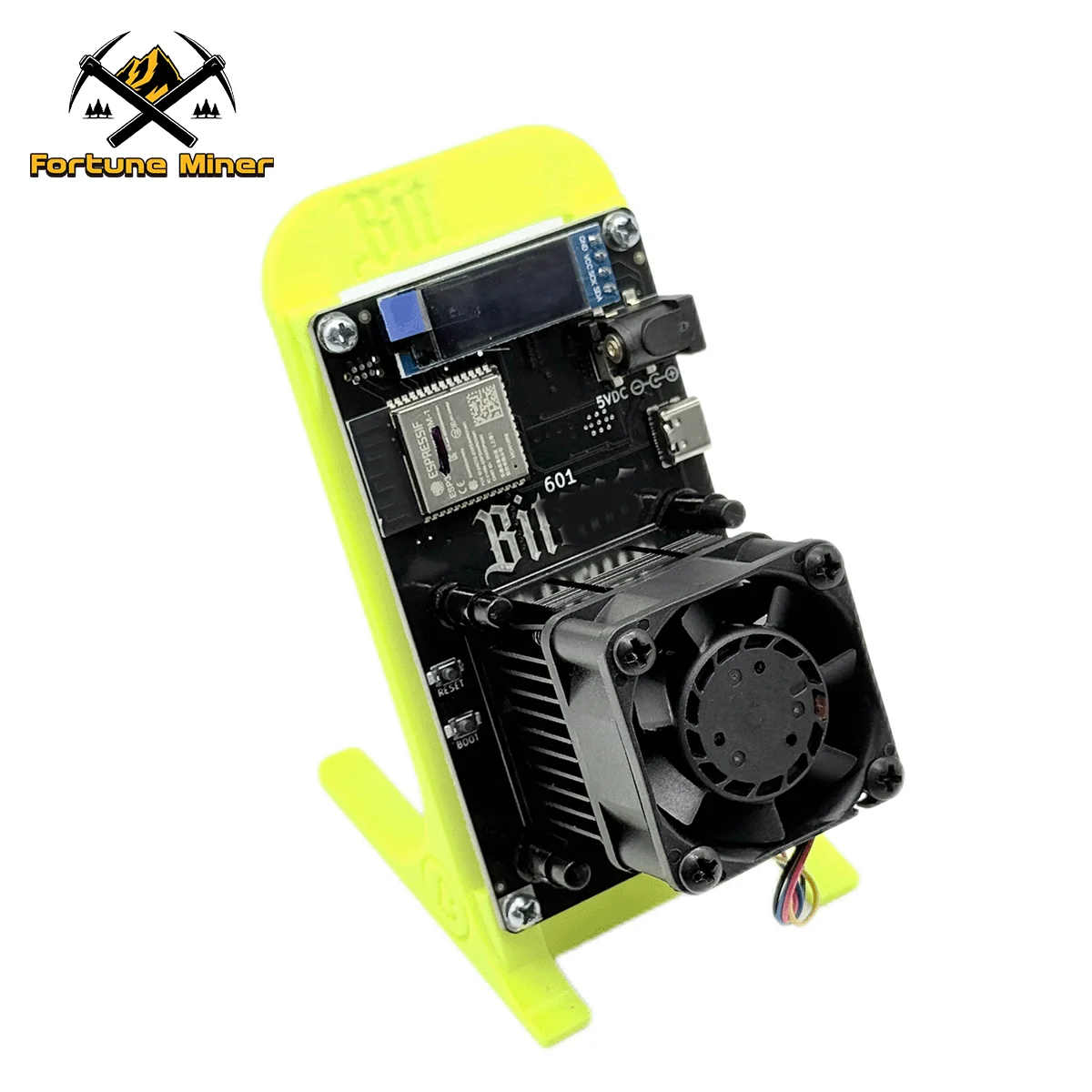 Фото Новый Bitcoin Gamma 601 Lucky Miner 1.2TH/s 18W Asic Chip Solo Miner для майнинга BTC Bitcoin, с вилкой UK/US/AU/BR/EU, желтый №1