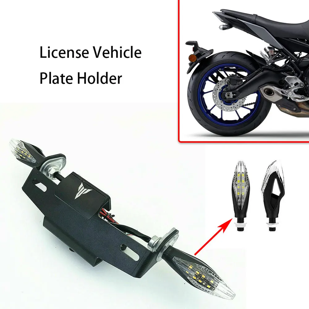 

Motorcycle Rear Mudguard License Plate LED Tail Fender Number Brake Light Modified For Yamaha MT07 Tracer MT09 FZ09 MT10 FZ10