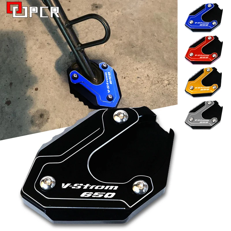 

Motorcycle Accessories CNC Kickstand Side Stand Extension Pad For SUZUKI V STROM VSTROM 650 XT DL 650 VSTROM650 2004-2022 2021