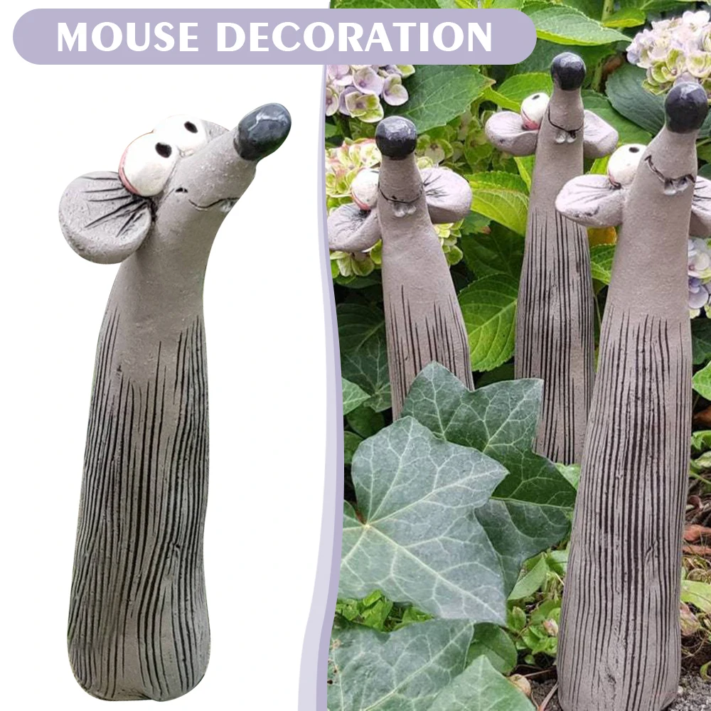 

Innovative Resin Mouse Statue Fun Animal Stake For Indoor & Outdoor Decoration For Ponds Courtyards Decor Décoration De Jardin