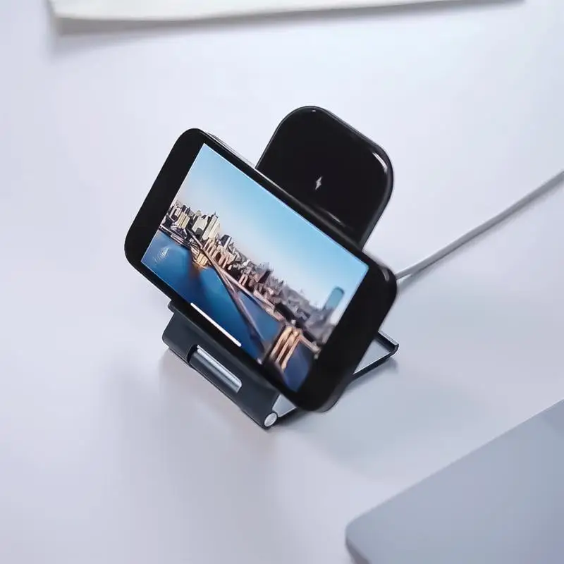 

Wireless Charging Mobile Phone Holder Folding Desktop Stand Wireless Charger Wireless Charging Bracket Aluminum Alloy For Iphone