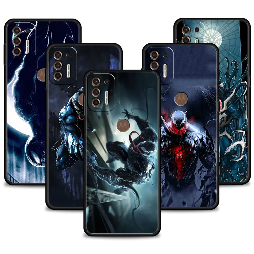 

Phone Coque Print For Motorola G60 G60S G30 One Fusion G8 Power Lite Plus G22 G9 Play G200 5G G31 G71 Marvel Venom Super Hero