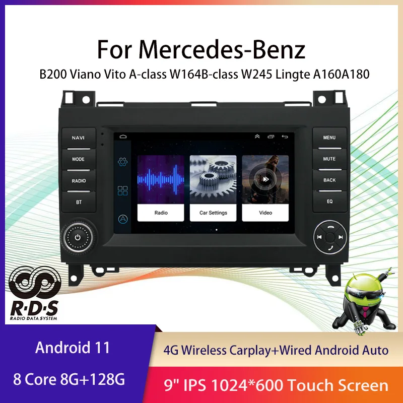 

Автомобильный GPS-навигатор Android Tesla Style вертикальный экран для Mercedes-Benz B200 Viano Vito A-class W164B-class W245 Lingte A160A180