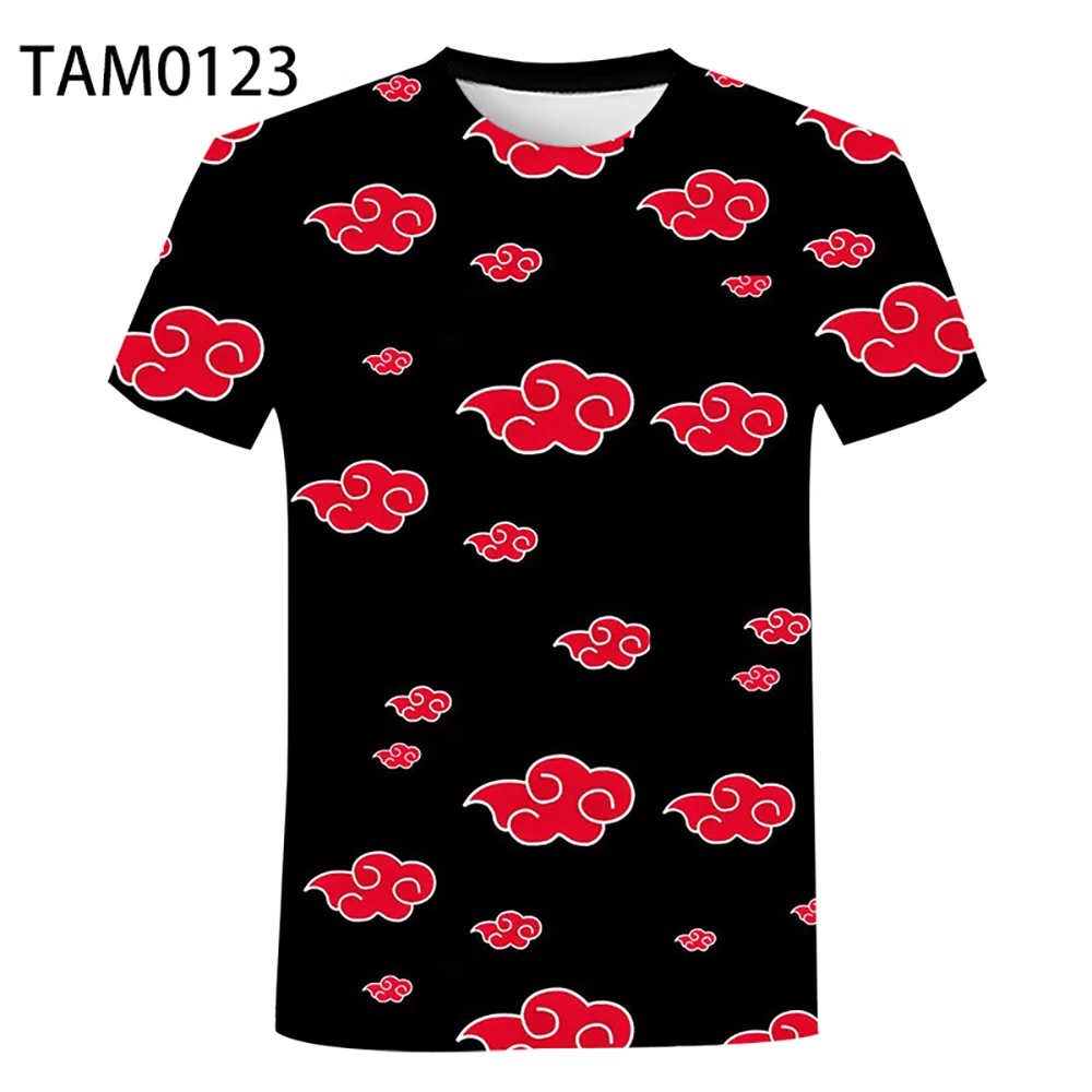 

Japnese Naruto Anime 3D Print Boys T-shirts Cartoon Akatsuki Cloud Short Sleeve Men's T-shirt Casual All-match Tee Tops Dropship