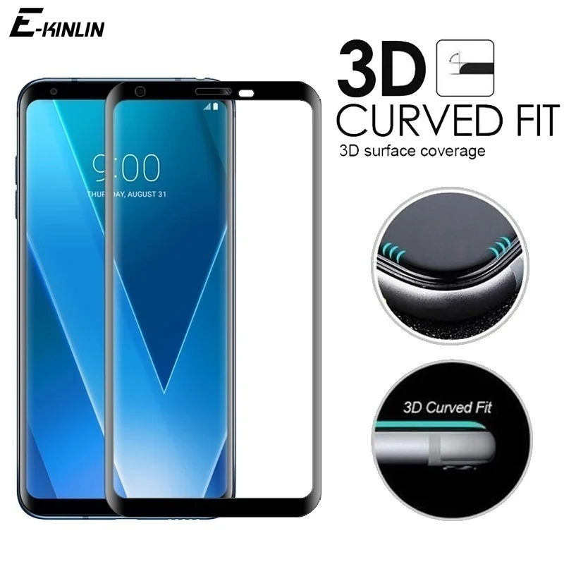 

3D Curved Full Cover Film For LG Wing Velvet V30 V30S V35 V40 V50 V50S G8X G8 G7 Plus ThinQ Tempered Glass Screen Protector