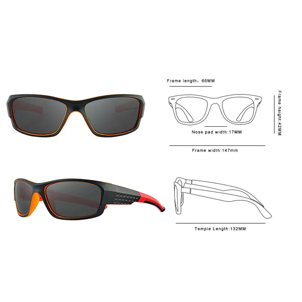 Классические спортивные черные/оправа солнцезащитные очки для близорукости