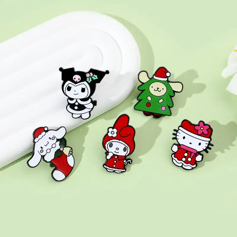 

Новинка Kawaii Sanrio Hellokitty Kuromi Mymelody Cinnamoroll pompurin брошь значок мультфильм модный Рождественский подарок игрушки для девочек