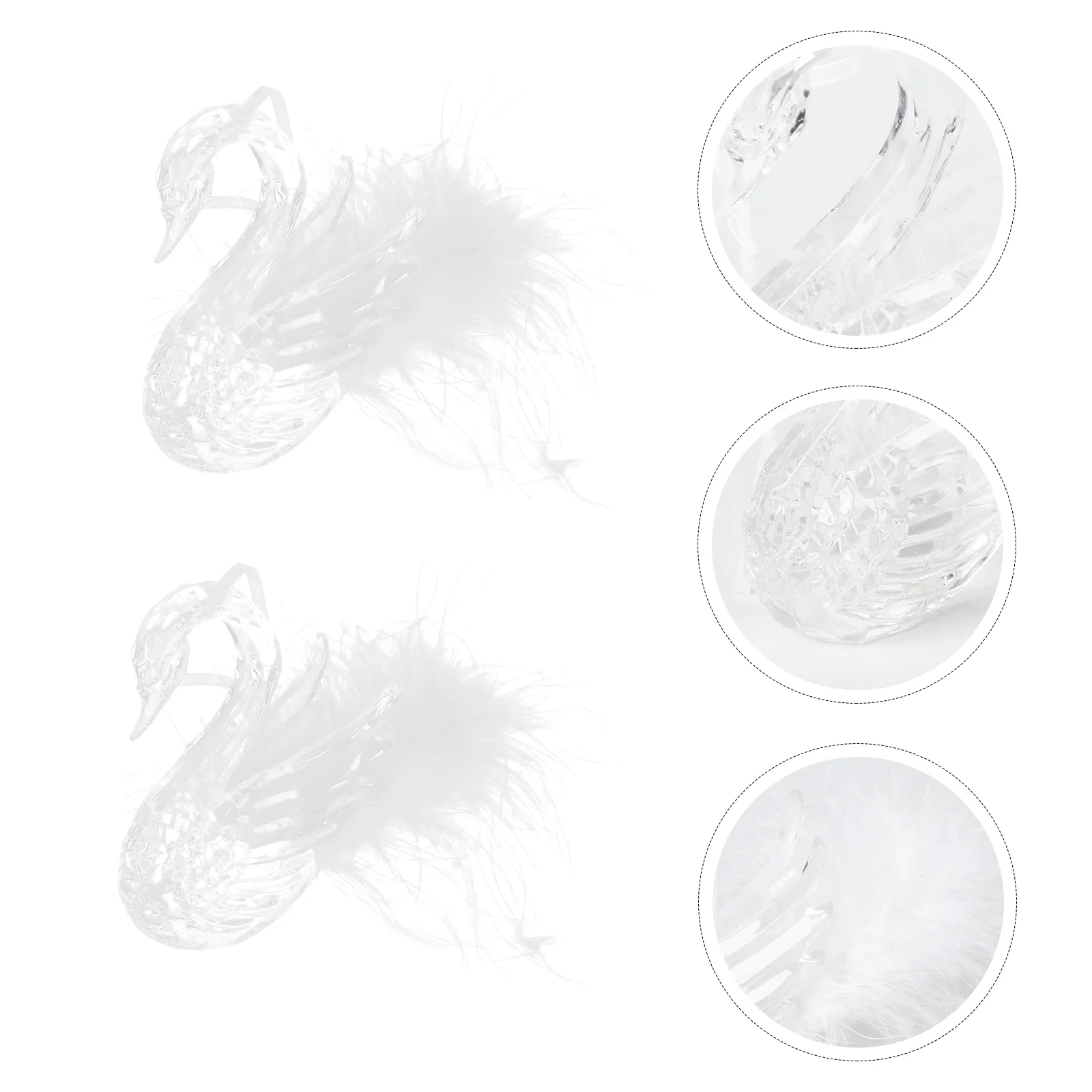 

Swan Christmas Ornaments Ornament Hanging Crystaldecoration Tree Clearwedding Holiday Acrylic Figurinesbird Swans Pendants