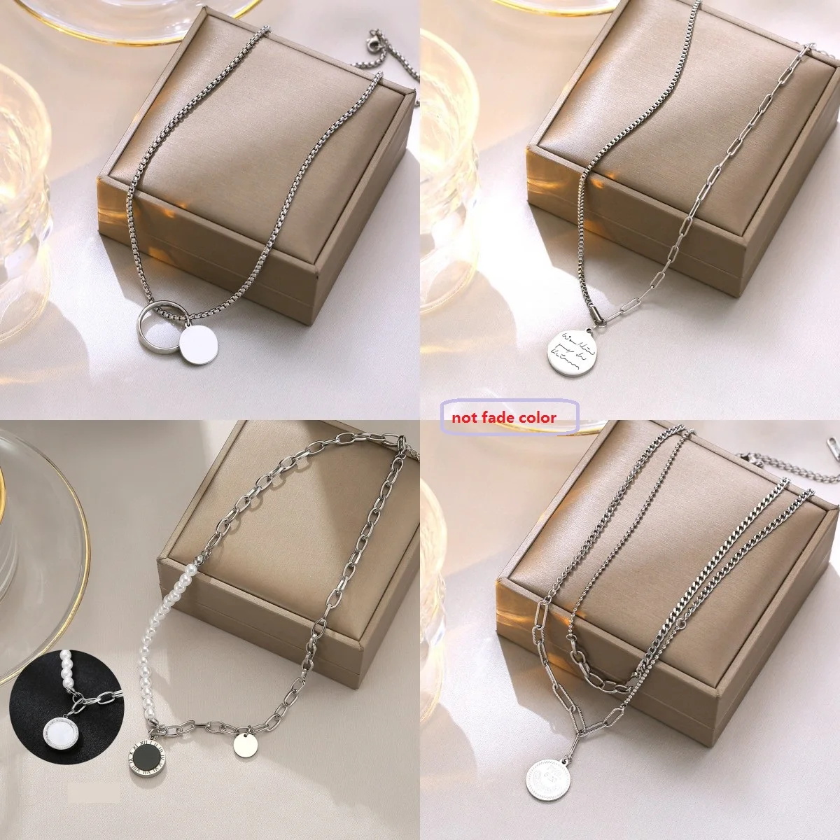 

316L Stainless Steel Silver Color Heart Necklace For Woman New Punk Boys Girls Thick Choker Jewelry Party Gifts Dropshipping