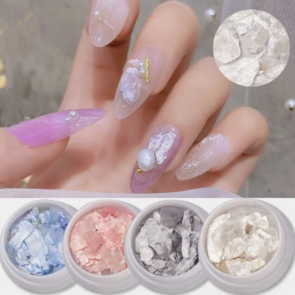 

Slice Shell Flakes Natural Mica Slice Manicure Accessory DIY Nail Art Stickers Nail Sequins 3D Nail Art Decorations