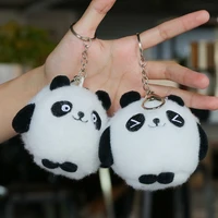 cartoon cute panda plush keychain pendant key ring doll bag charm cute key accessories