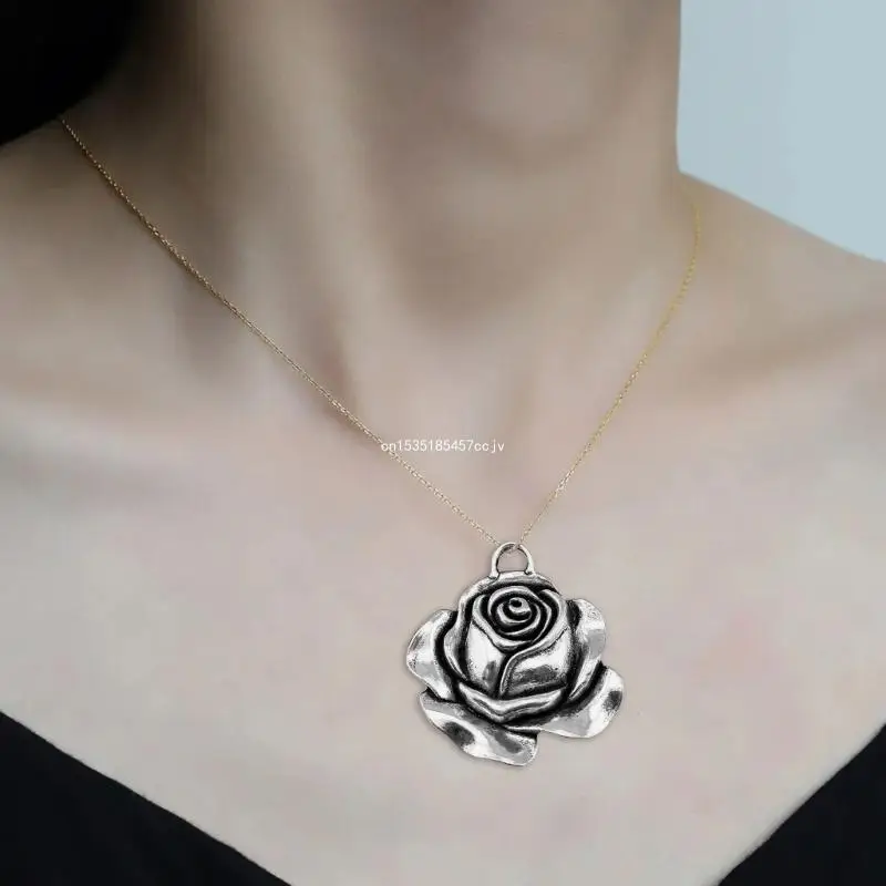 

Fashion Rose Flower Pendant Jewelry Making Flower Beads with Loop Earring Dangle Dropship