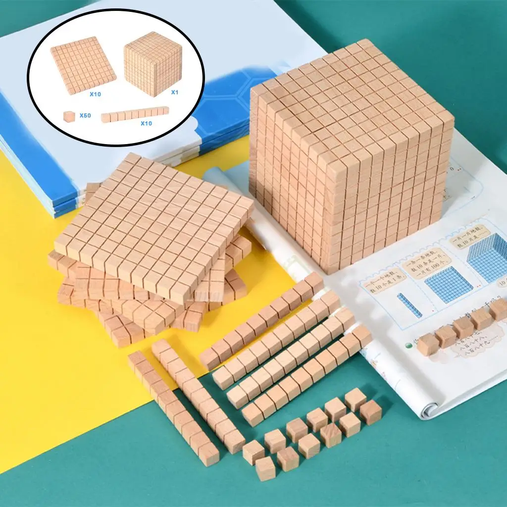 DIY деревянные строительные блоки Монтессори манипулятивное подсчет вычитание
