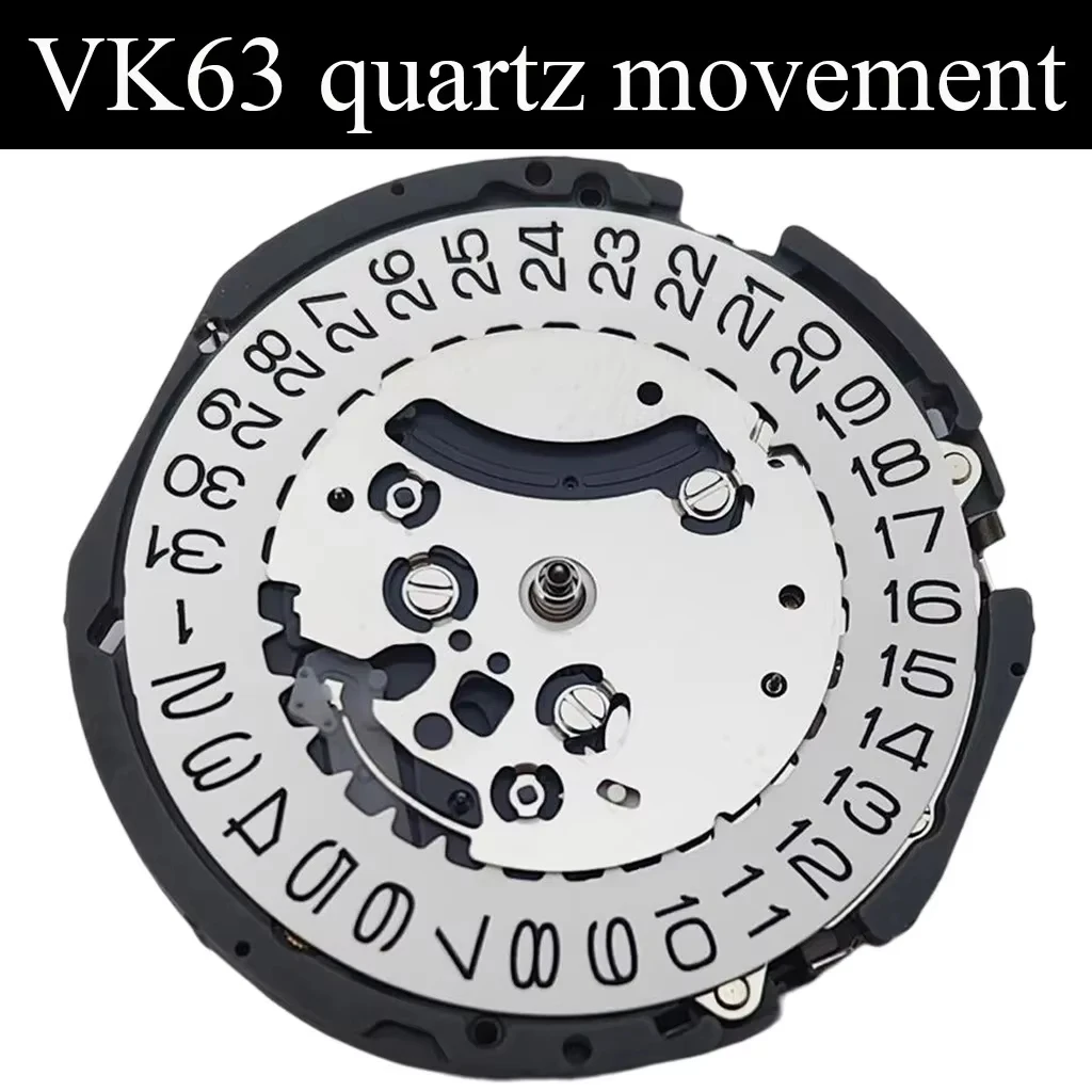 Японский механизм vk63, кварцевый механизм, три стрелки, три глаза, дата, маленький хронограф, секундный механизм Vk63, 24 часа ﻿ (art.: 3920d2d5636d2) - 3920d2d5636d2