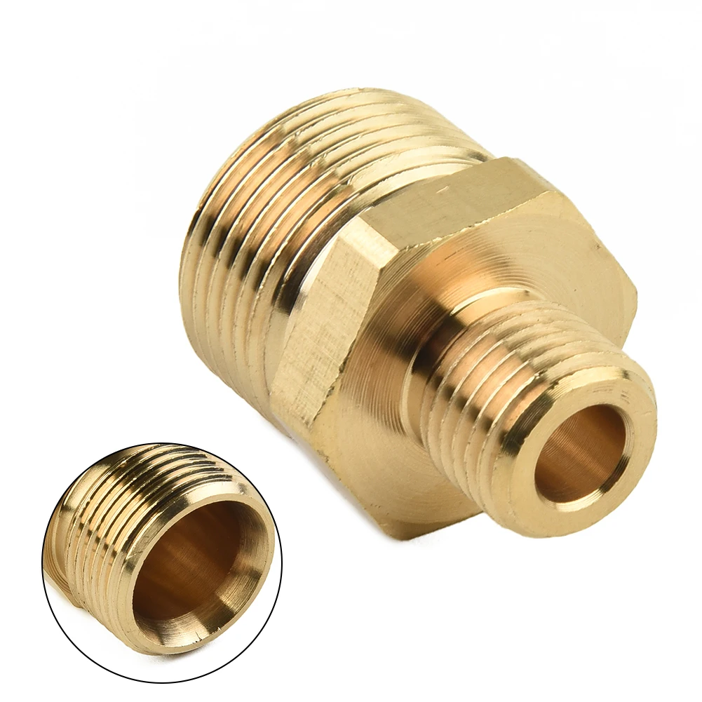 Фото Переходник Drision Male M22 на 1/4 дюйма, латунный соединитель для водоструйных аппаратов, фитинг-адаптер для мойки автомобилей под высоким давлением №5