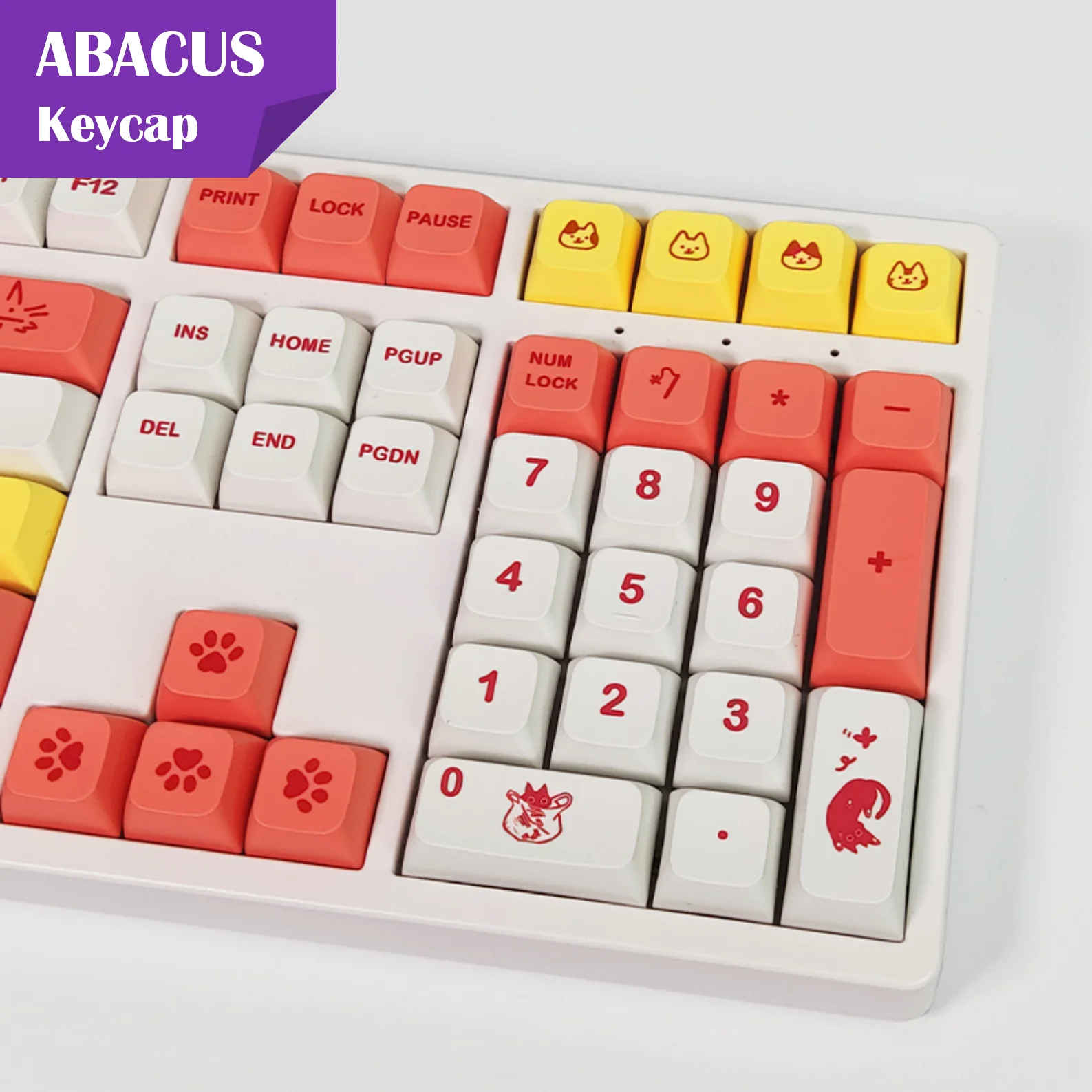 

ABACUS XDA колпачки для клавиш PBT 134 клавиши с сублимационной печатью розовый Кот набор ключей для самостоятельной сборки механической игровой клавиатуры